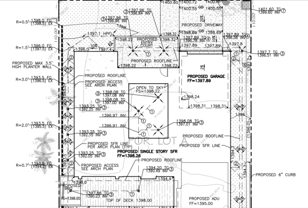 Drainage plan for Altadena residential project on East Palm Street